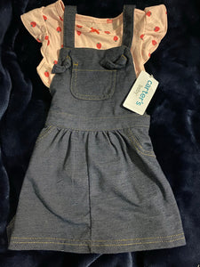 2 piece Strawberry Jean Jumper