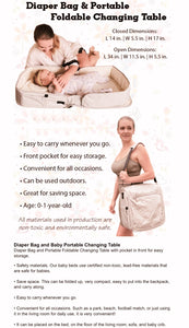 Diaper Bag and Portable Changing Pad ALL-IN-ONE
