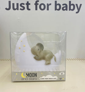 Moon 🌙 and Stars ⭐️ “Sleep Tight NightLight” (Elephant Design)