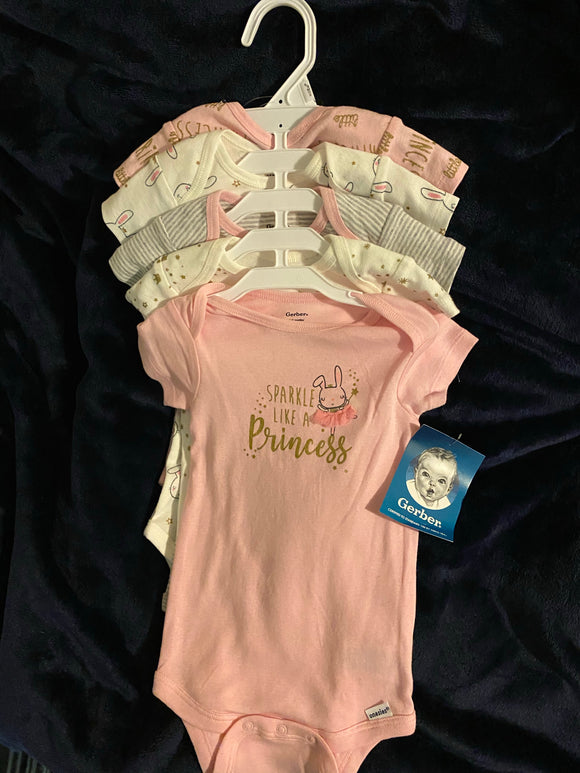 5 Piece Princess Bodysuits/Onesies