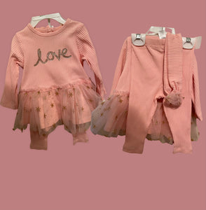 3 Piece Ballerina Set, Sizes 9 Months, 12 Months